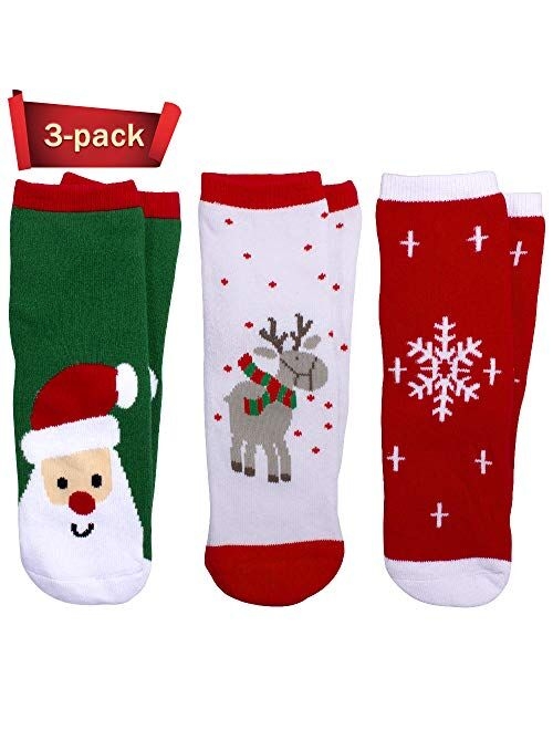 3 PCS Cute Kid Sock Warm Winter Crew Socks Unisex Cotton Socks Xmas Gift