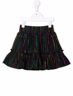 Kids Rainbow Lurex Striped Skirt