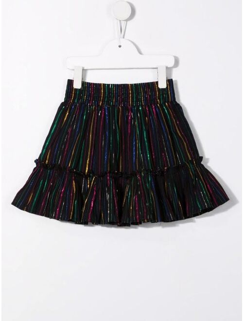 Stella McCartney Kids Rainbow Lurex Striped Skirt