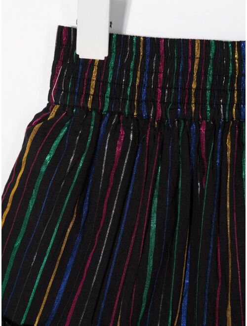 Stella McCartney Kids Rainbow Lurex Striped Skirt