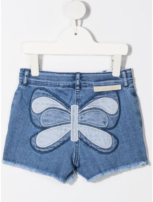 Stella McCartney Kids Butterfly Denim Shorts