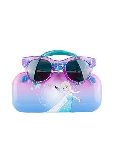 Frozen II Kids Sunglasses for Girls, Toddler Sunglasses with Kids Glasses Case