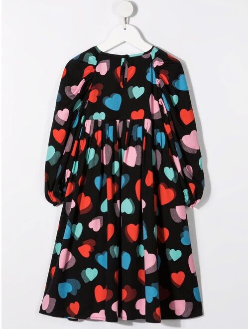 Stella McCartney Kids Heart-Print Twill Dress