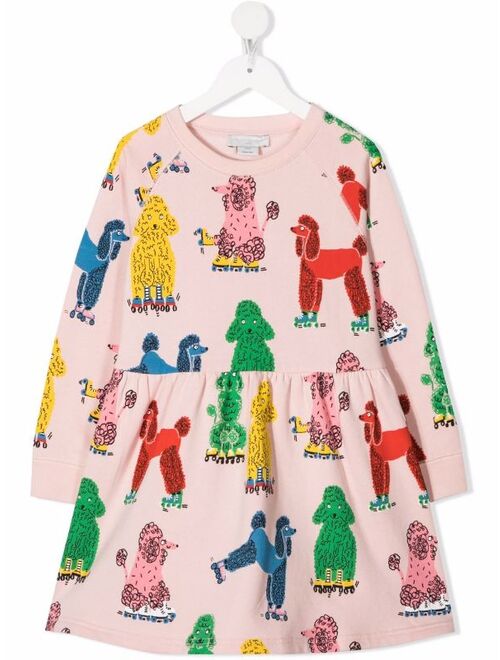 Stella McCartney Kids Doodle Poodles fleece dress