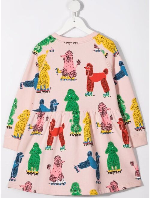 Stella McCartney Kids Doodle Poodles fleece dress