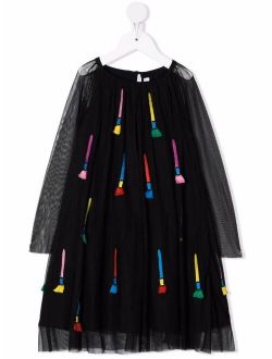 Kids Embroidered Paintbrush Dress
