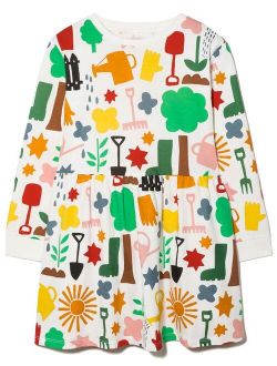 Kids Gardening-Print Cotton Dress