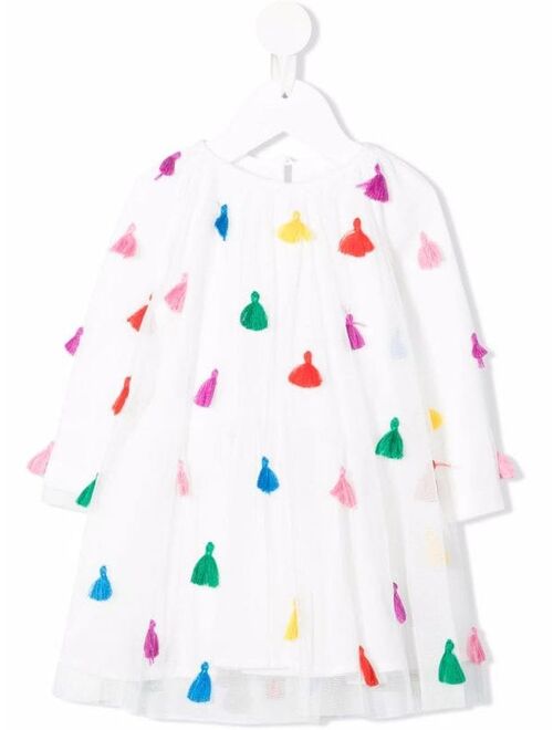 Stella McCartney Kids Tassel-Detail Long-Sleeved Dress