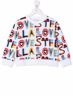 Kid Stella Love print sweatshirt