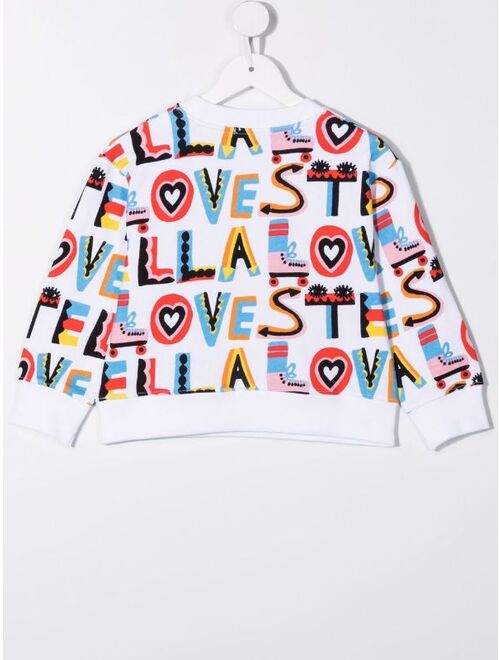 Stella McCartney Kid  Stella Love print sweatshirt