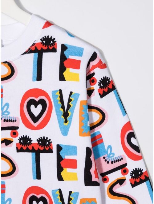 Stella McCartney Kid  Stella Love print sweatshirt