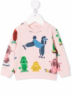 Kids Dog-Print Crew Neck Sweatshirt