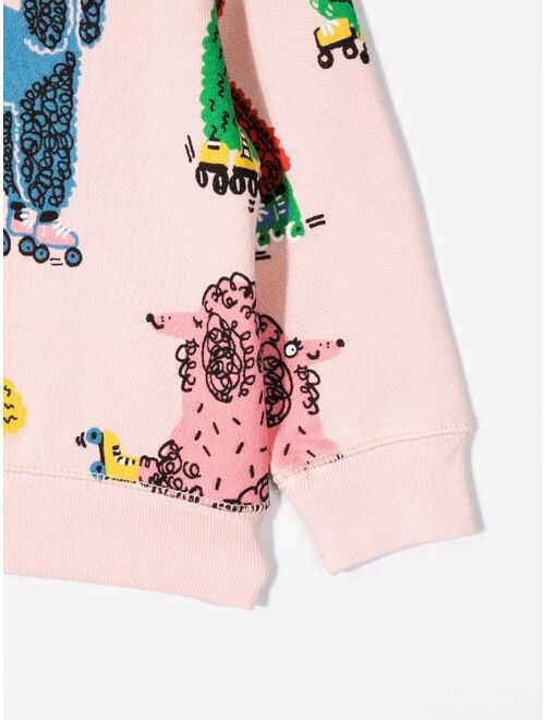 Stella McCartney Kids Dog-Print Crew Neck Sweatshirt