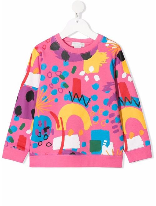 Stella McCartney Kids Painting-Print Organic Cotton Sweatshirt