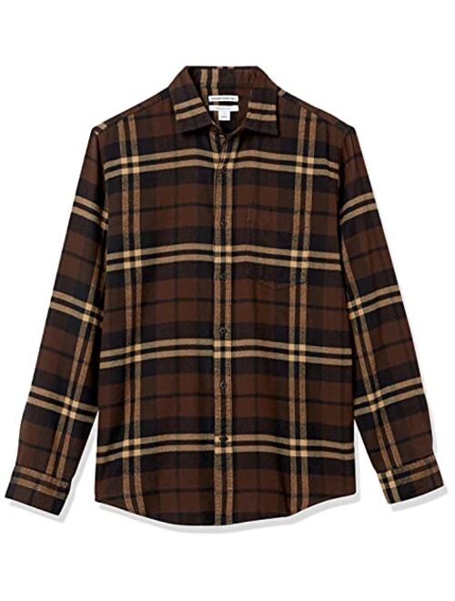 Amazon Essentials Men's Regular-fit Long-Sleeve Plaid Flannel Shirt (Limited Edition Colors)