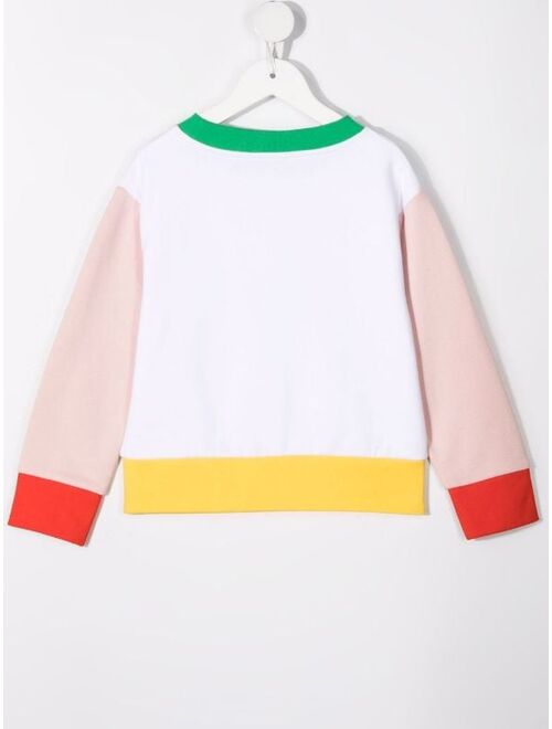 Stella McCartney Kids Poodle-Print Colour-Block Sweatshirt