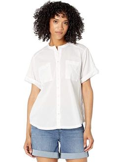 Short Sleeve Blouse with Tabs