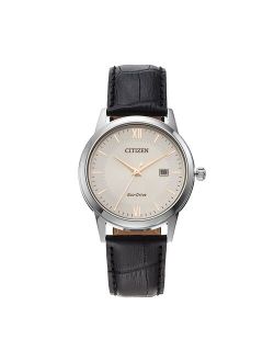 Eco-Drive Men's Leather Watch - AW1236-03A