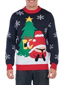 Men's Winter Whale Tail Santa Sweater - Funny Ugly Christmas Sweater