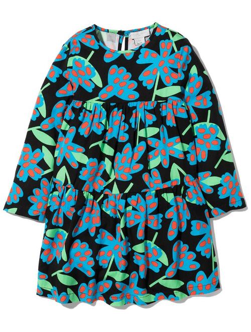 Stella McCartney Kids Spotty Flowers-Print Twill Dress