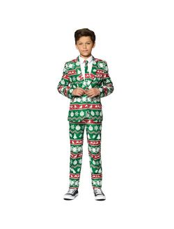 Boys 4-16 Suitmeister Green Nordic Christmas Suit