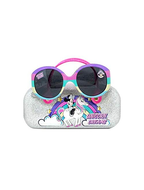 Disney Minnie Mouse Kids Sunglasses for Girls, Toddler Sunglasses with Kids Glasses Case