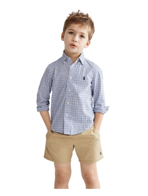 Polo Ralph Lauren Toddler and Little Boys Cotton Poplin Sport Shirt