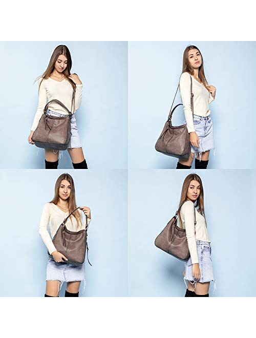 Realer Handbags for Women Hobo Bags Large Crossbody Shoulder Bag Vegan Faux Leather
