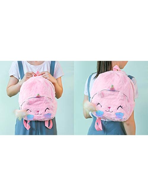 Qiuhome Plush Toddler Backpack Unicorn Preschool Backpack for Toddler Girls