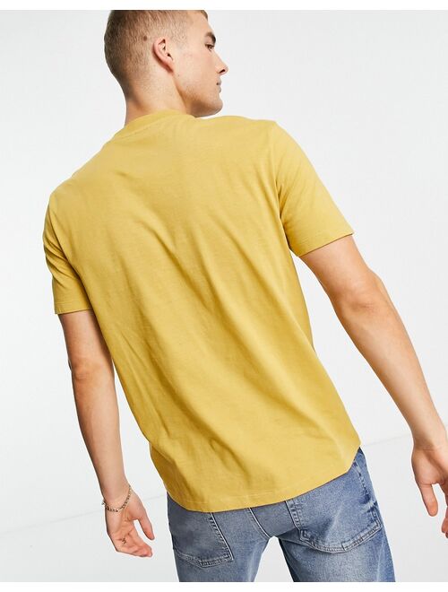 Asos Design organic t-shirt with crew neck in mustard