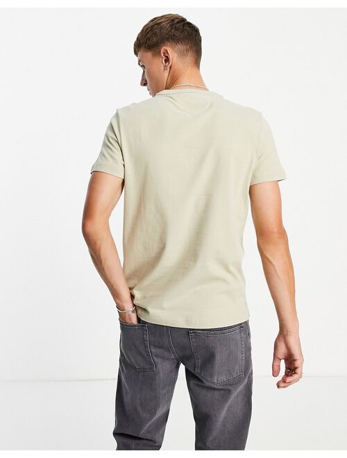 Tommy Hilfiger recycled cotton small logo T-shirt in tan