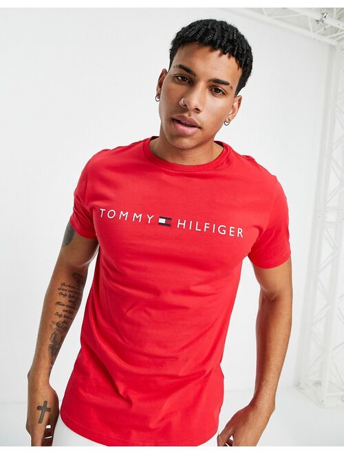 Tommy Hilfiger lounge t-shirt with established logo in red