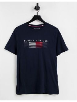 faded chest logo t-shirt in navy