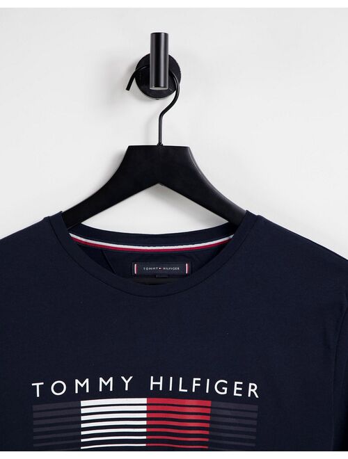 Tommy Hilfiger faded chest logo t-shirt in navy
