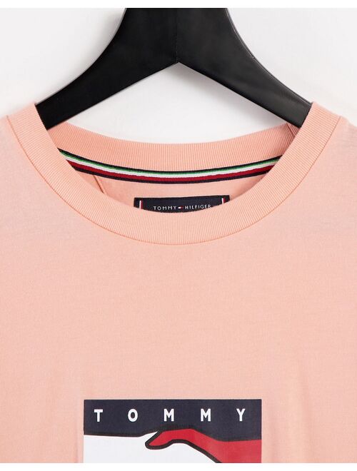 Tommy Hilfiger One Planet capsule unisex back print t-shirt in pink