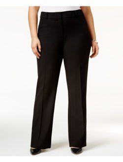 Plus & Petite Plus Size Curvy Bootcut Tummy-Control Pants, Created for Macy's