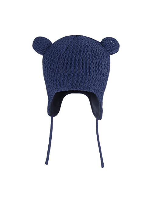 Juenier Baby Infant Earflap Beanie Cute Knitted Hat Toddler Boys Girls Winter Warm Cap Winter Hat