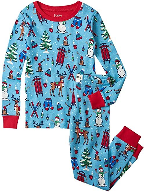 Hatley Kids Winter Wonderland Organic Cotton Pajama Set (Toddler/Little Kids/Big Kids)