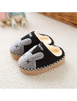SITAILE Cute Home Shoes, Girls Boys Fur Lined Indoor House Slipper Bunny Warm Winter Toddler Slippers