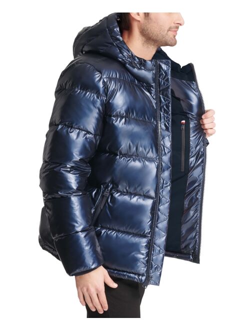 Tommy Hilfiger Men's Pearlized Performance Hooded Puffer Coat