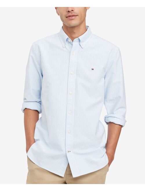 Tommy Hilfiger Men's New England Stripe Custom-Fit Shirt, Created for Macy's