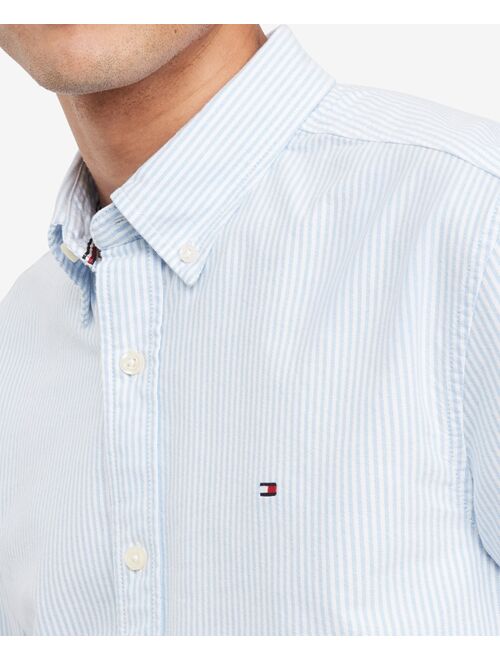 Tommy Hilfiger Men's New England Stripe Custom-Fit Shirt, Created for Macy's