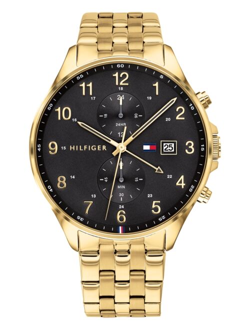 Tommy Hilfiger Men's Chronograph Gold-Tone Stainless Steel Bracelet Watch 44mm