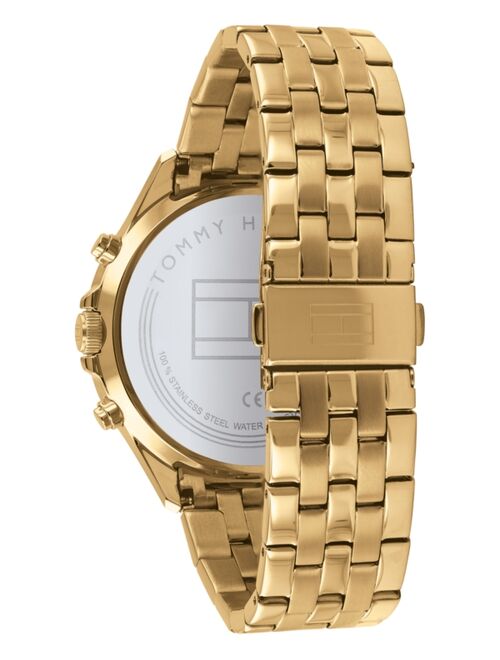 Tommy Hilfiger Men's Chronograph Gold-Tone Stainless Steel Bracelet Watch 44mm