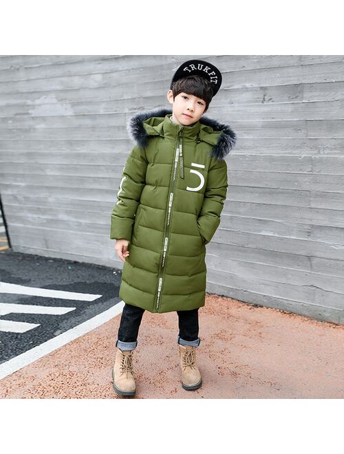 Winter Thicken Windproof Warm Kids Coat Waterproof Children Outerwear Kids Clothes Boys Jackets For 3-12 Years Old
