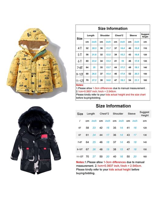 Teenage Big Boys Winter Jacket 2021 Children's Disguise Fur Hooded Outwear Kids Thicken Warm Coat for Boys 4 6 8 10 12 14 Years