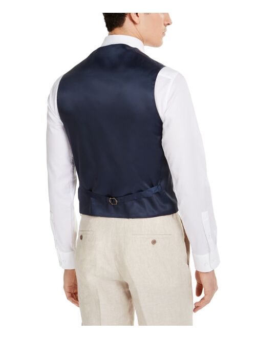 Tommy Hilfiger Men's Modern-Fit TH Flex Stretch Red Chambray Vest