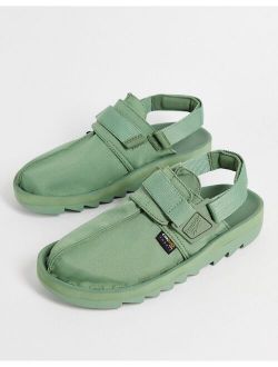 Beatnik sandals in khaki green