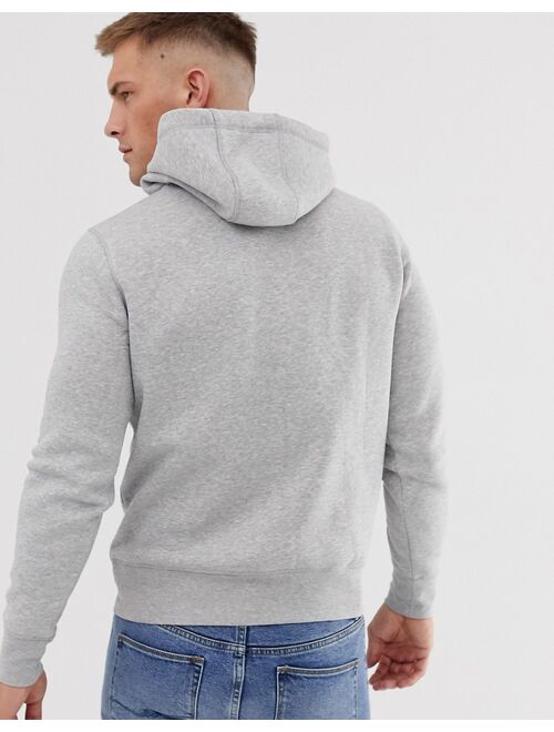 Tommy Hilfiger embroidered flag logo hoodie in gray marl