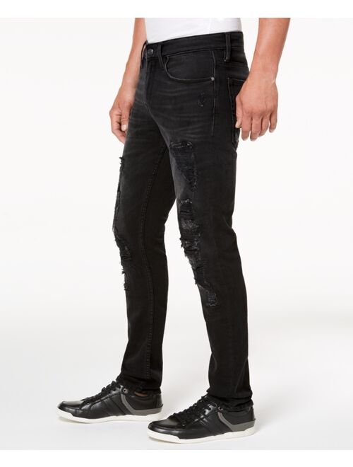 Guess Men's Distressed Slim-Fit Tapered Jeans